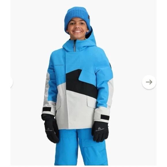Obermeyer Gage Insulated Waterproof Jacket Ski Coat Blue Boys Sz XL/18 NWT $180 - Picture 1 of 16